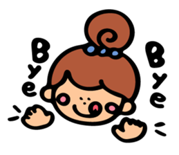 Happy Bear & Girl sticker #8254796