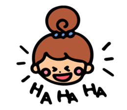 Happy Bear & Girl sticker #8254799