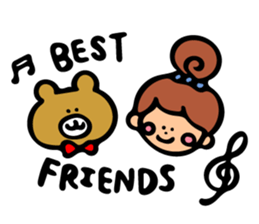 Happy Bear & Girl sticker #8254800