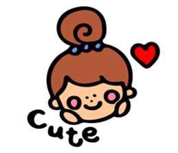 Happy Bear & Girl sticker #8254803