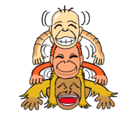 Parent-child orangutan sticker #8257408