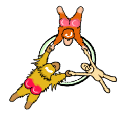 Parent-child orangutan sticker #8257409