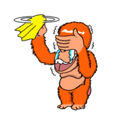 Parent-child orangutan sticker #8257415