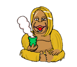 Parent-child orangutan sticker #8257416