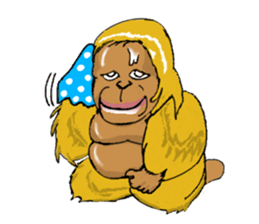 Parent-child orangutan sticker #8257424