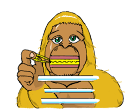 Parent-child orangutan sticker #8257434