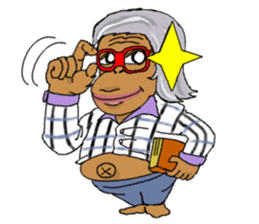 Parent-child orangutan sticker #8257442