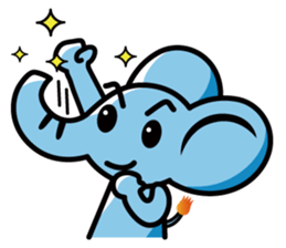 Elephant of the smile sticker #8259724
