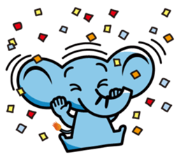 Elephant of the smile sticker #8259737