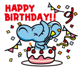 Elephant of the smile sticker #8259751