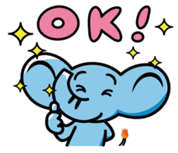 Elephant of the smile sticker #8259752