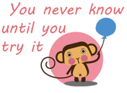 Words of encouragement with SaruSaru sticker #8260739