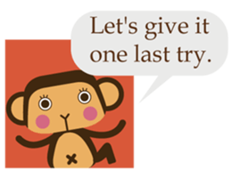 Words of encouragement with SaruSaru sticker #8260759