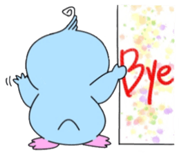 Blue say hi sticker #8263578