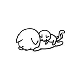 Lot sleep cat sticker #8264224