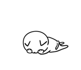 Lot sleep cat sticker #8264226