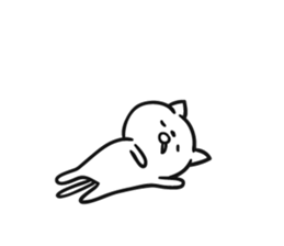 Lot sleep cat sticker #8264227