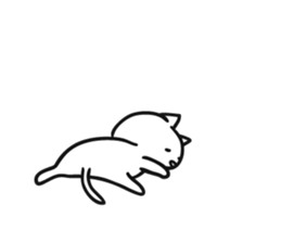 Lot sleep cat sticker #8264229