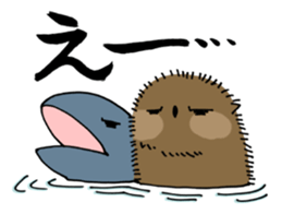 Sea otters & Fish sticker #8266557