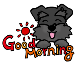 Schnauzer brings you happiness!2 sticker #8269045