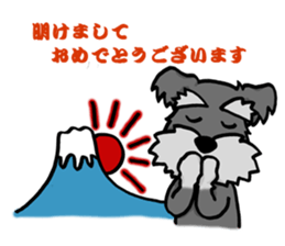 Schnauzer brings you happiness!2 sticker #8269080