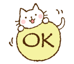 Nice and cute kitty (shironeko) sticker #8269725