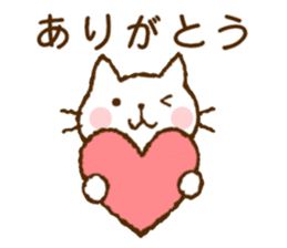 Nice and cute kitty (shironeko) sticker #8269736