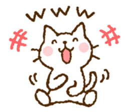 Nice and cute kitty (shironeko) sticker #8269740