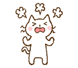 Nice and cute kitty (shironeko) sticker #8269741