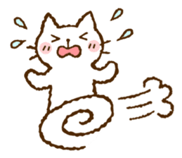 Nice and cute kitty (shironeko) sticker #8269751
