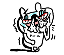 Whitening rabbit sticker #8271375