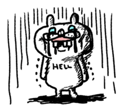 Whitening rabbit sticker #8271387