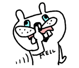 Whitening rabbit sticker #8271393