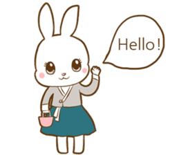 hanbok rabbit (E) sticker #8273004