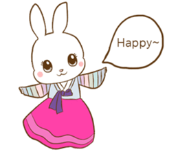 hanbok rabbit (E) sticker #8273005