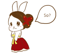hanbok rabbit (E) sticker #8273006