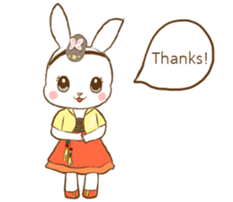 hanbok rabbit (E) sticker #8273007