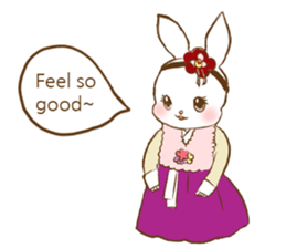hanbok rabbit (E) sticker #8273011