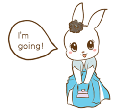 hanbok rabbit (E) sticker #8273014