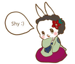 hanbok rabbit (E) sticker #8273015