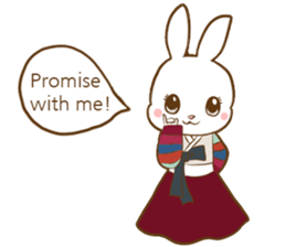 hanbok rabbit (E) sticker #8273018