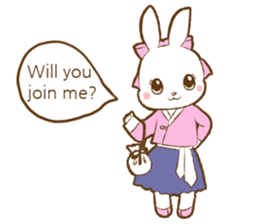 hanbok rabbit (E) sticker #8273019