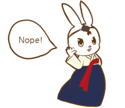 hanbok rabbit (E) sticker #8273021