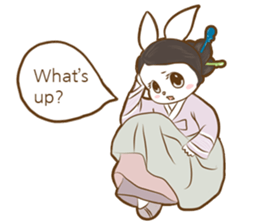 hanbok rabbit (E) sticker #8273022