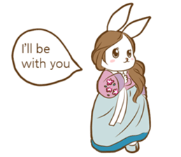 hanbok rabbit (E) sticker #8273023