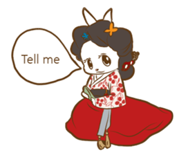 hanbok rabbit (E) sticker #8273024