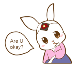 hanbok rabbit (E) sticker #8273029