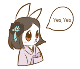 hanbok rabbit (E) sticker #8273030