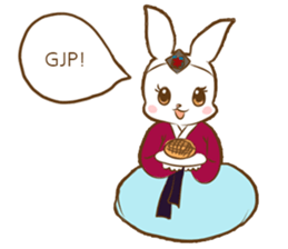 hanbok rabbit (E) sticker #8273031