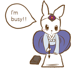 hanbok rabbit (E) sticker #8273032